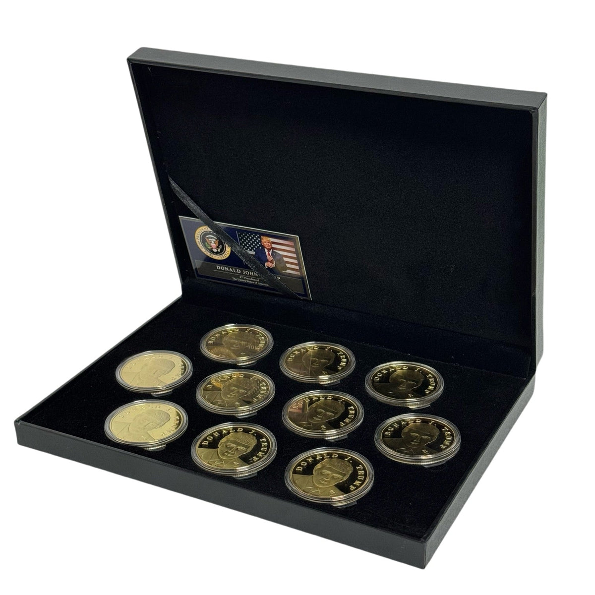 Trump 47th President Treasure Box Coin Set