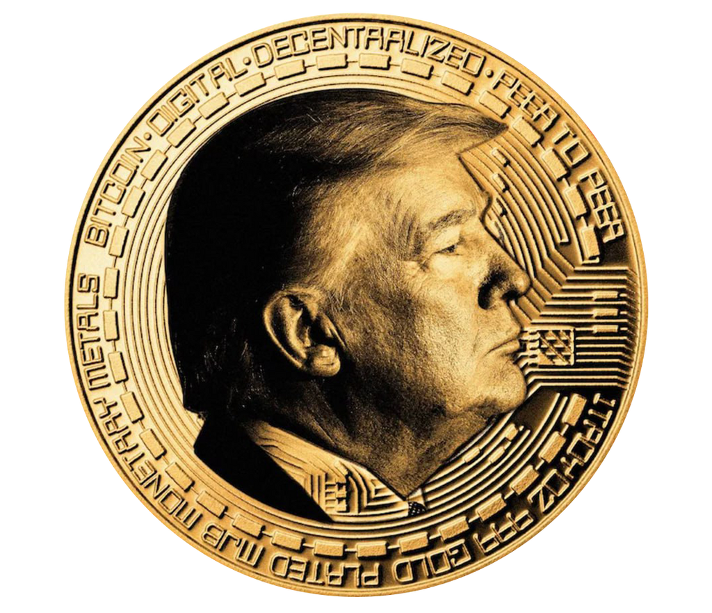 Trump First Edition Gold-Tone Bitcoin Coin