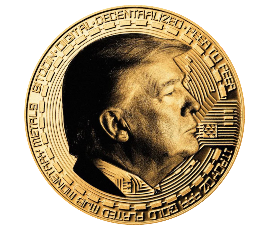 Trump First Edition Gold-Tone Bitcoin Coin