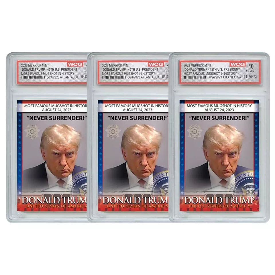 Trump Mugshot Collectible Trading Card (Signature Edition)