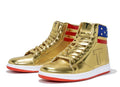 Never Surrender Gold High-Top Sneakers