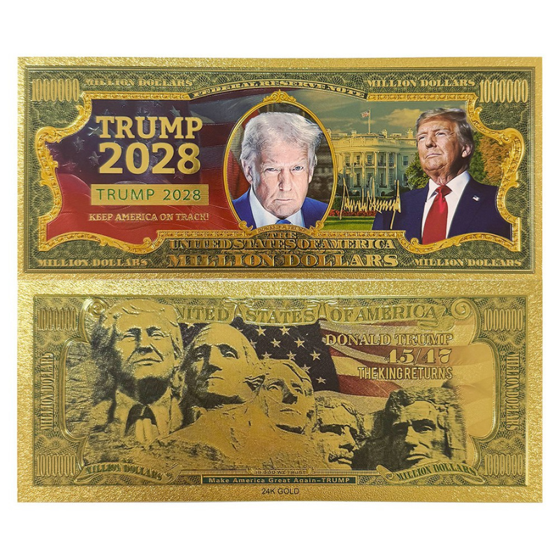 Trump 2028 Gold-Tone Novelty Bills