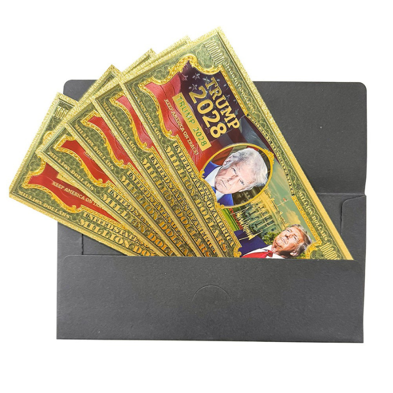 Trump 2028 Gold-Tone Novelty Bills