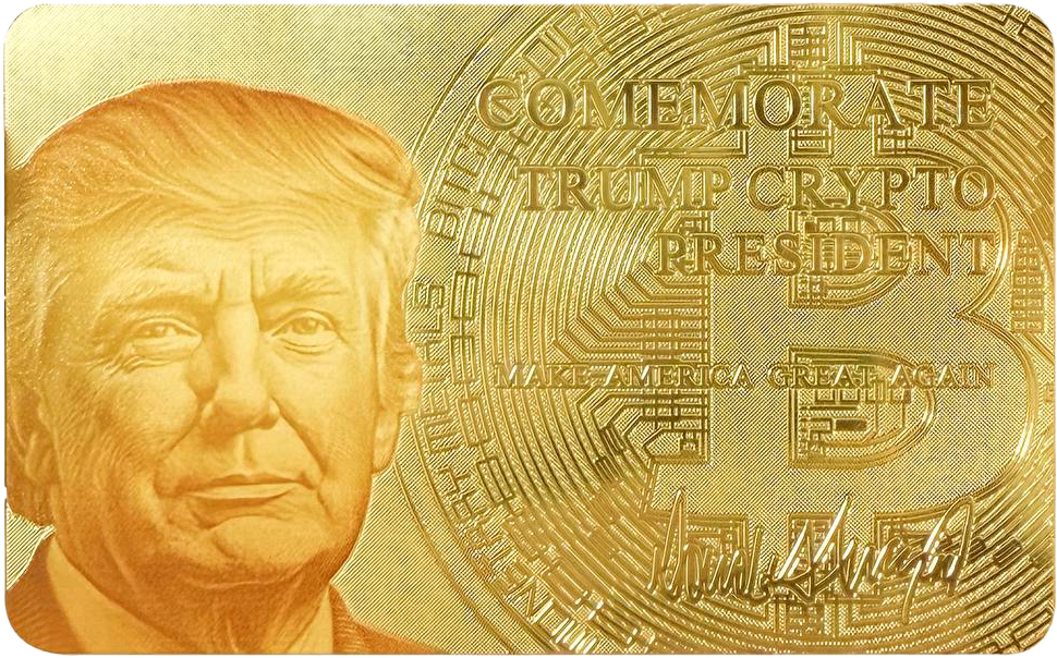 Trump Crypto President Gold-Tone Card