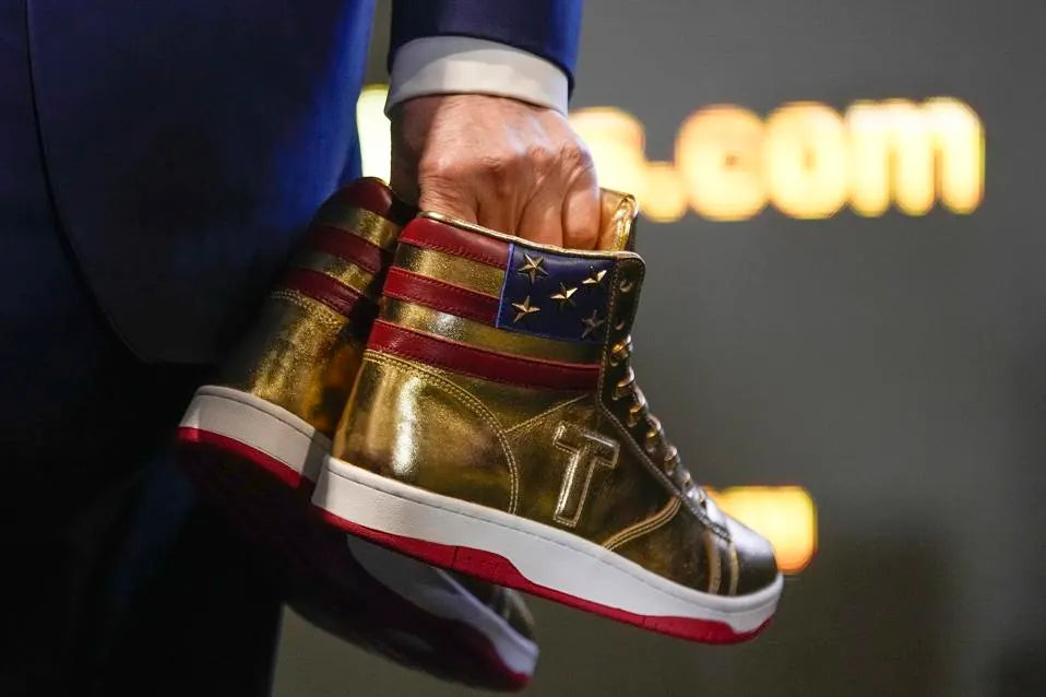 Never Surrender Gold High-Top Sneakers