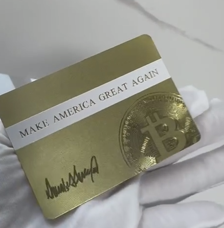 Trump Crypto President Gold-Tone Card