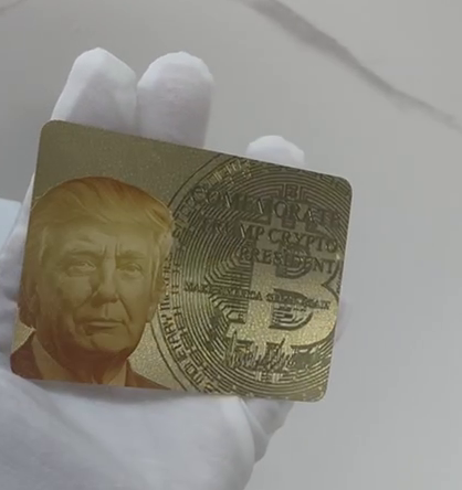 Trump Crypto President Gold-Tone Card