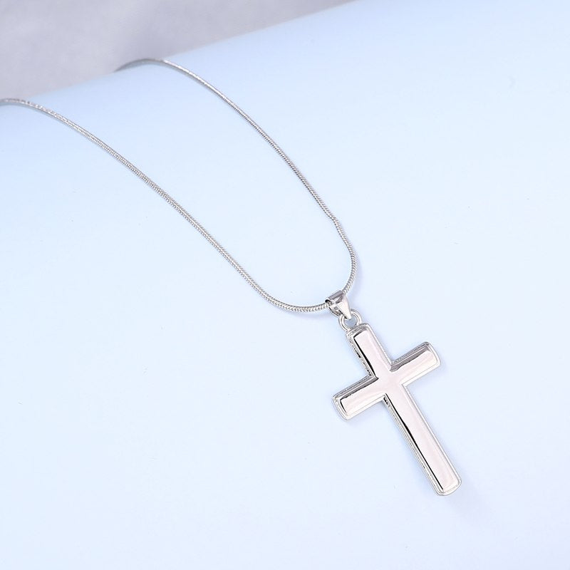 Sterling Silver 47 President "In God We Trust" Cross Necklace