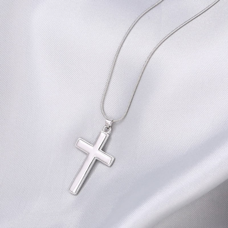 Sterling Silver 47 President "In God We Trust" Cross Necklace
