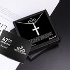 Sterling Silver 47 President "In God We Trust" Cross Necklace