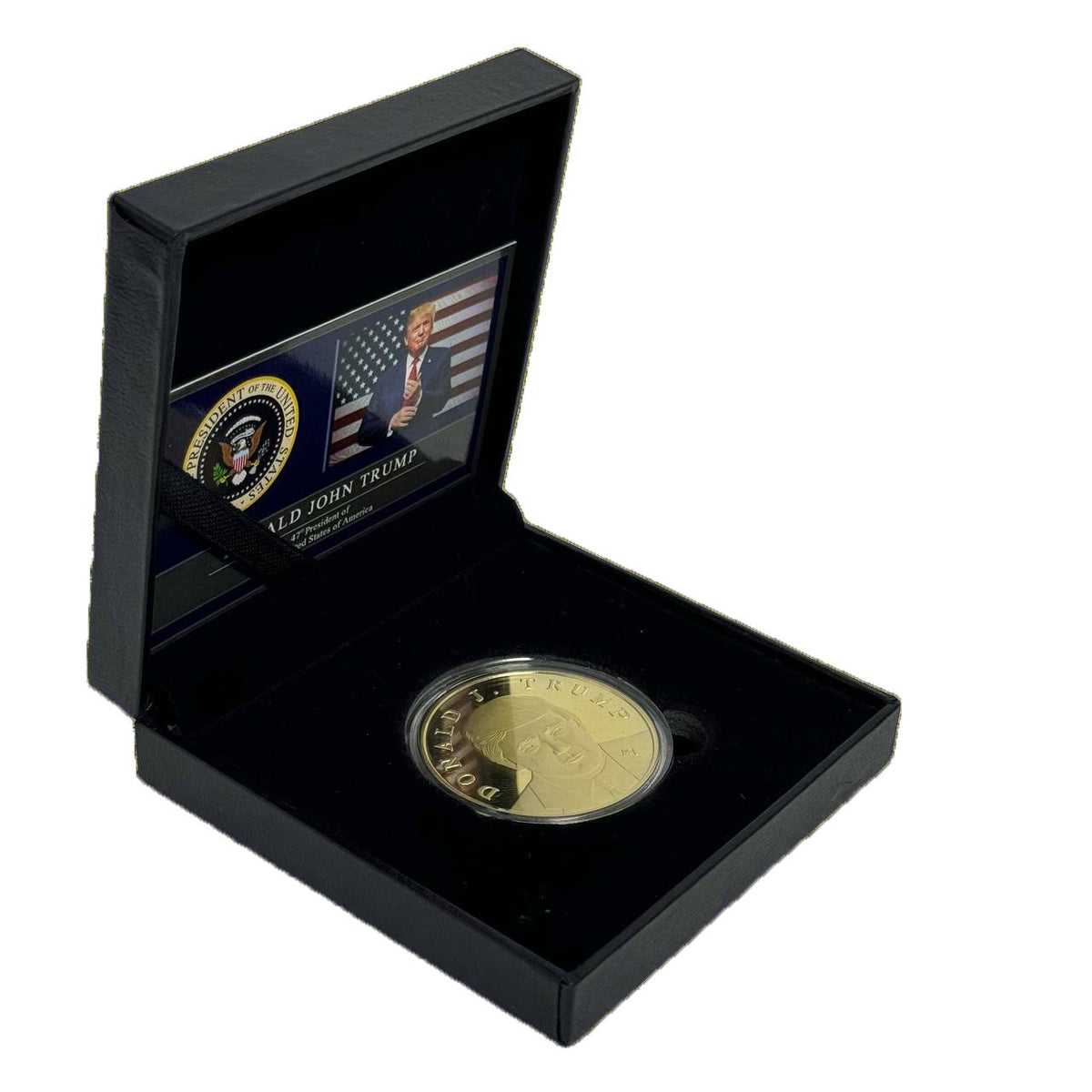 Trump 47th President Treasure Box Coin Set