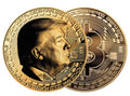 Trump First Edition Gold-Tone Bitcoin Coin