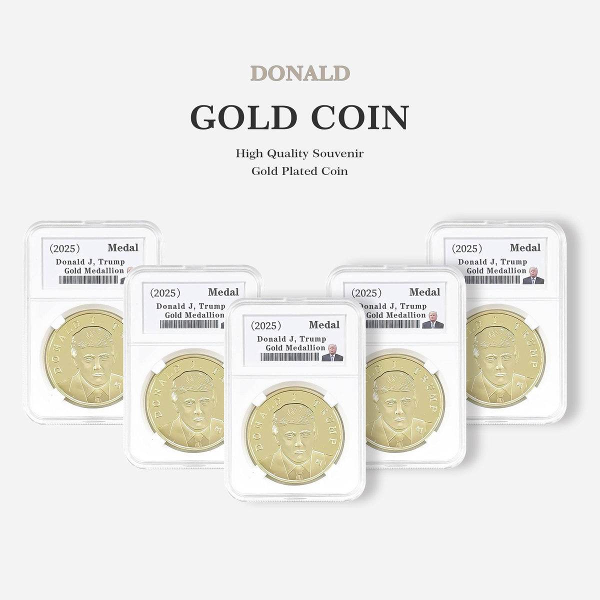 Trump Victory 2025 Gold-Tone Medallion (47th President Edition)