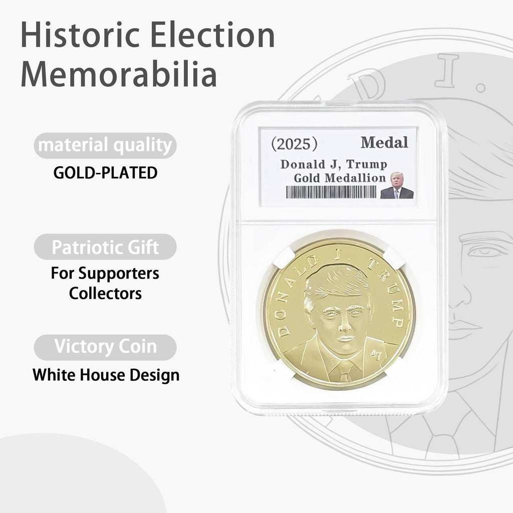 Trump Victory 2025 Gold-Tone Medallion (47th President Edition)