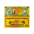 Trump Gold-Tone Bitcoin Novelty Bills