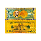 Trump Gold-Tone Bitcoin Novelty Bills