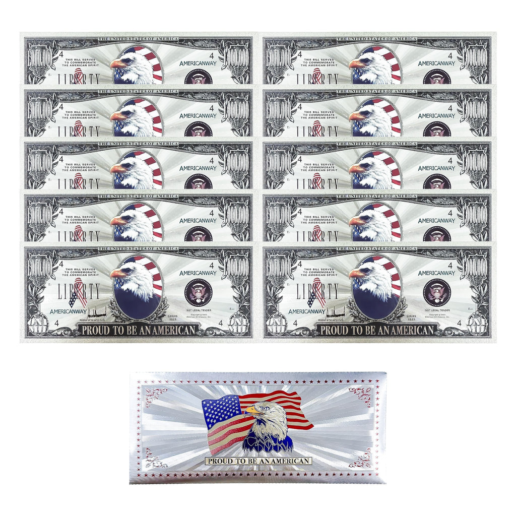 One Million Dollar Silver-Tone Eagle Bill