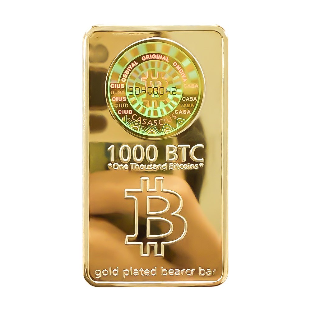Trump 1000 Bitcoin Gold-Tone Bar
