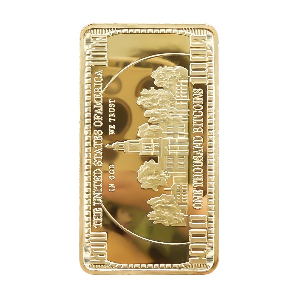 Trump 1000 Bitcoin Gold-Tone Bar