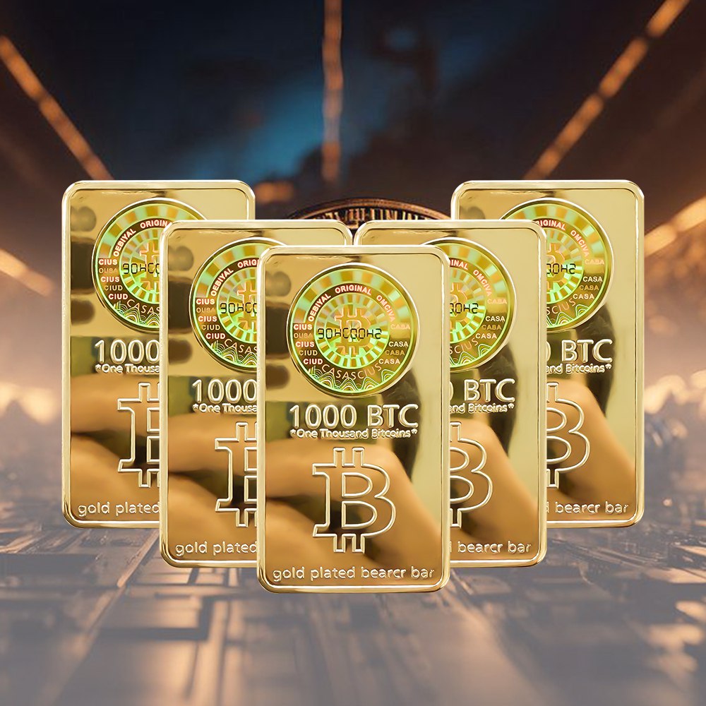 Trump 1000 Bitcoin Gold-Tone Bar