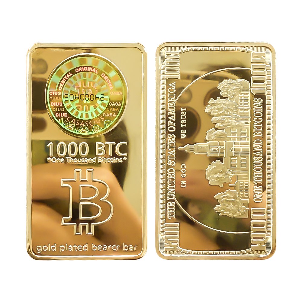 Trump 1000 Bitcoin Gold-Tone Bar