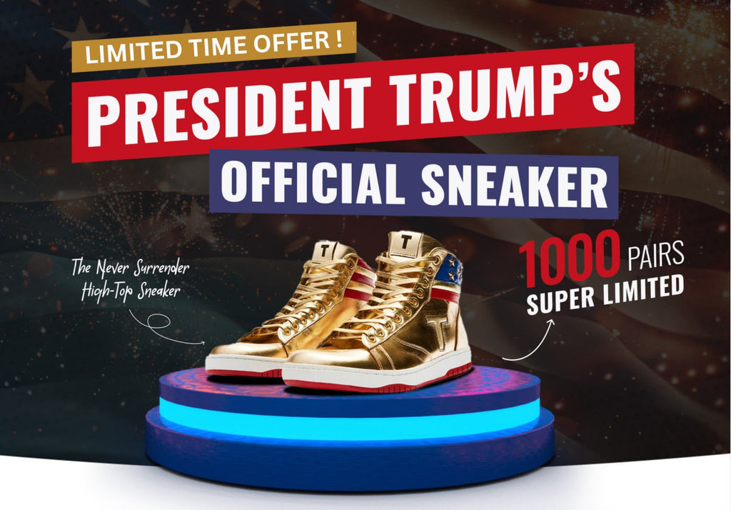 Never Surrender Gold High-Top Sneakers